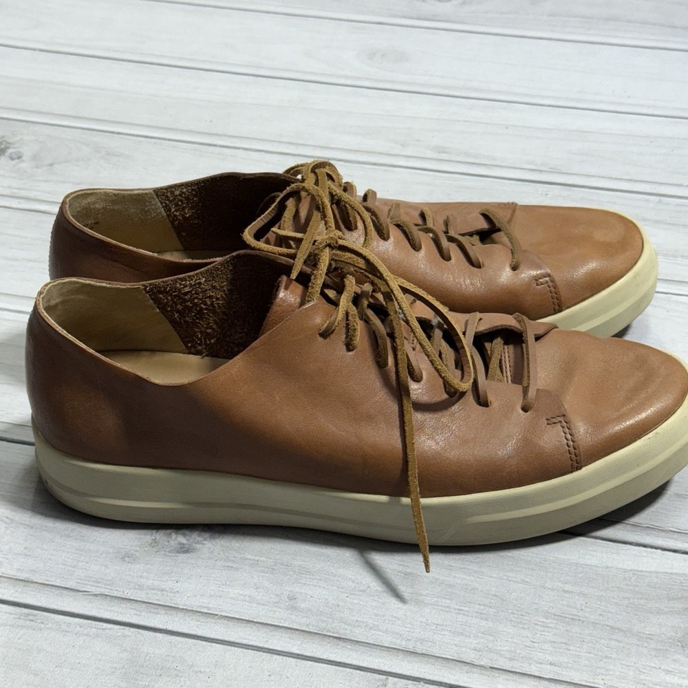 VINCE Sneakers Mens 12 M Brown Leather Lace Up Shoes